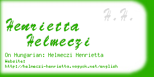 henrietta helmeczi business card